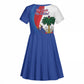 Haiti Independence Day Kid Short Sleeve Dress 1804 Viv Haiti Viv Libete