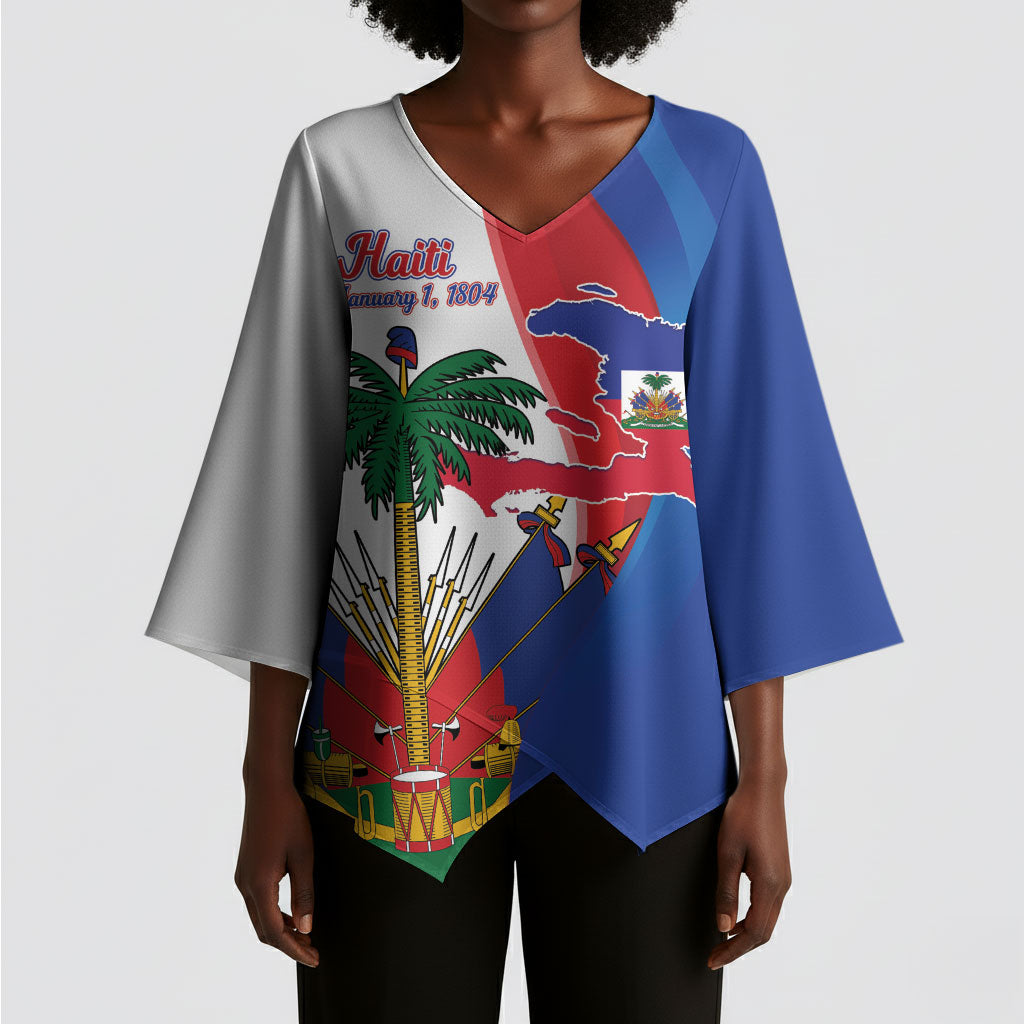 Haiti Independence Day Kimono Sleeve Blouse 1804 Viv Haiti Viv Libete