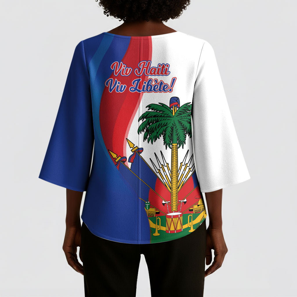 Haiti Independence Day Kimono Sleeve Blouse 1804 Viv Haiti Viv Libete