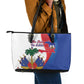 Haiti Independence Day Leather Tote Bag 1804 Viv Haiti Viv Libete