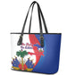 Haiti Independence Day Leather Tote Bag 1804 Viv Haiti Viv Libete