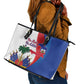 Haiti Independence Day Leather Tote Bag 1804 Viv Haiti Viv Libete