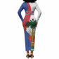 Haiti Independence Day Long Sleeve Bodycon Dress 1804 Viv Haiti Viv Libete
