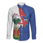 Haiti Independence Day Long Sleeve Button Shirt 1804 Viv Haiti Viv Libete