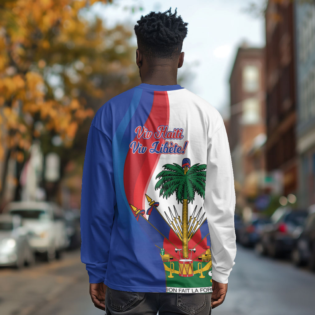 Haiti Independence Day Long Sleeve Shirt 1804 Viv Haiti Viv Libete