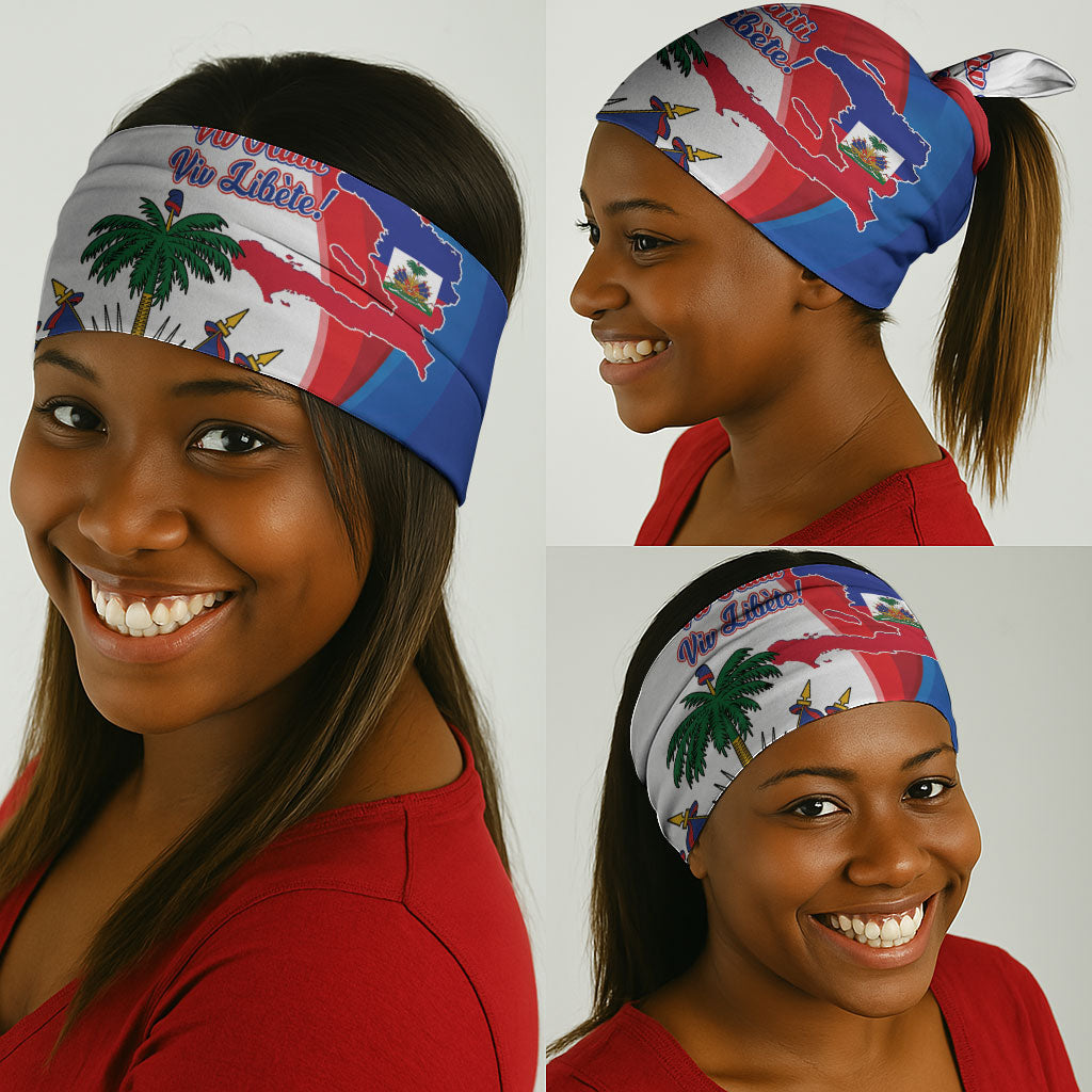 Haiti Independence Day Neck Gaiter 1804 Viv Haiti Viv Libete