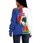 Haiti Independence Day Off Shoulder Sweater 1804 Viv Haiti Viv Libete