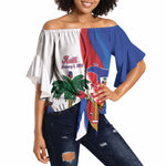 Haiti Independence Day Off Shoulder Wrap Waist Top 1804 Viv Haiti Viv Libete