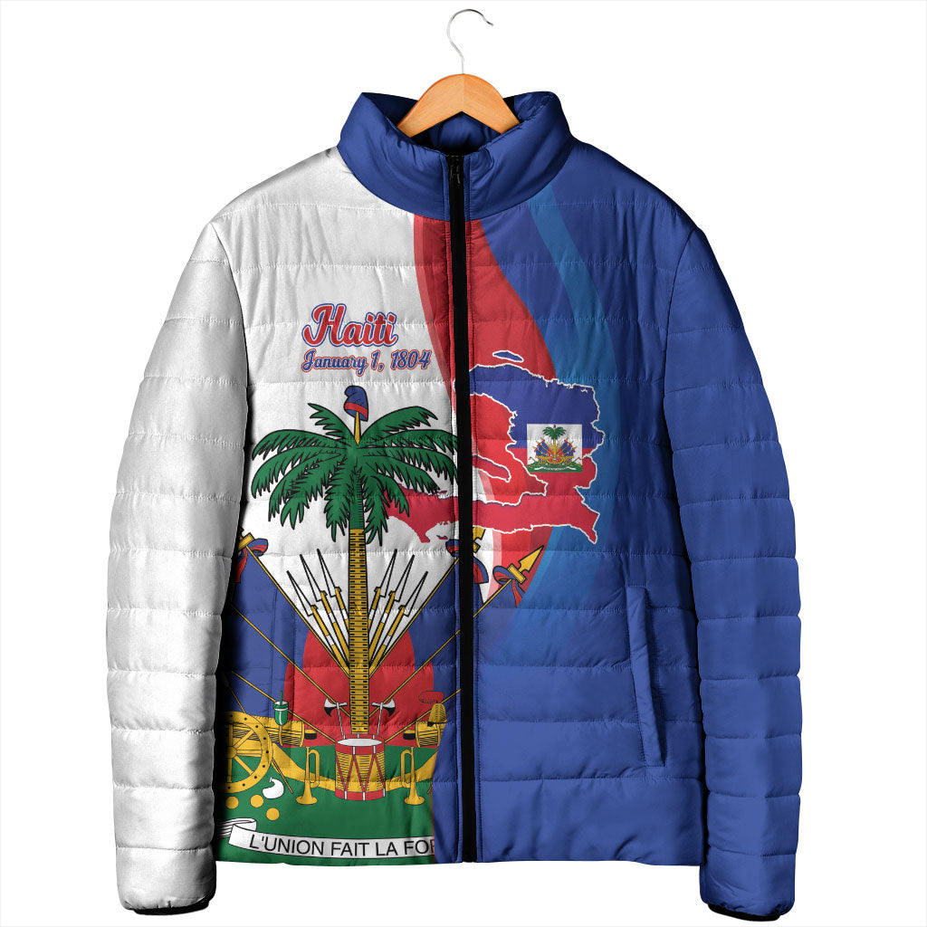 Haiti Independence Day Padded Jacket 1804 Viv Haiti Viv Libete