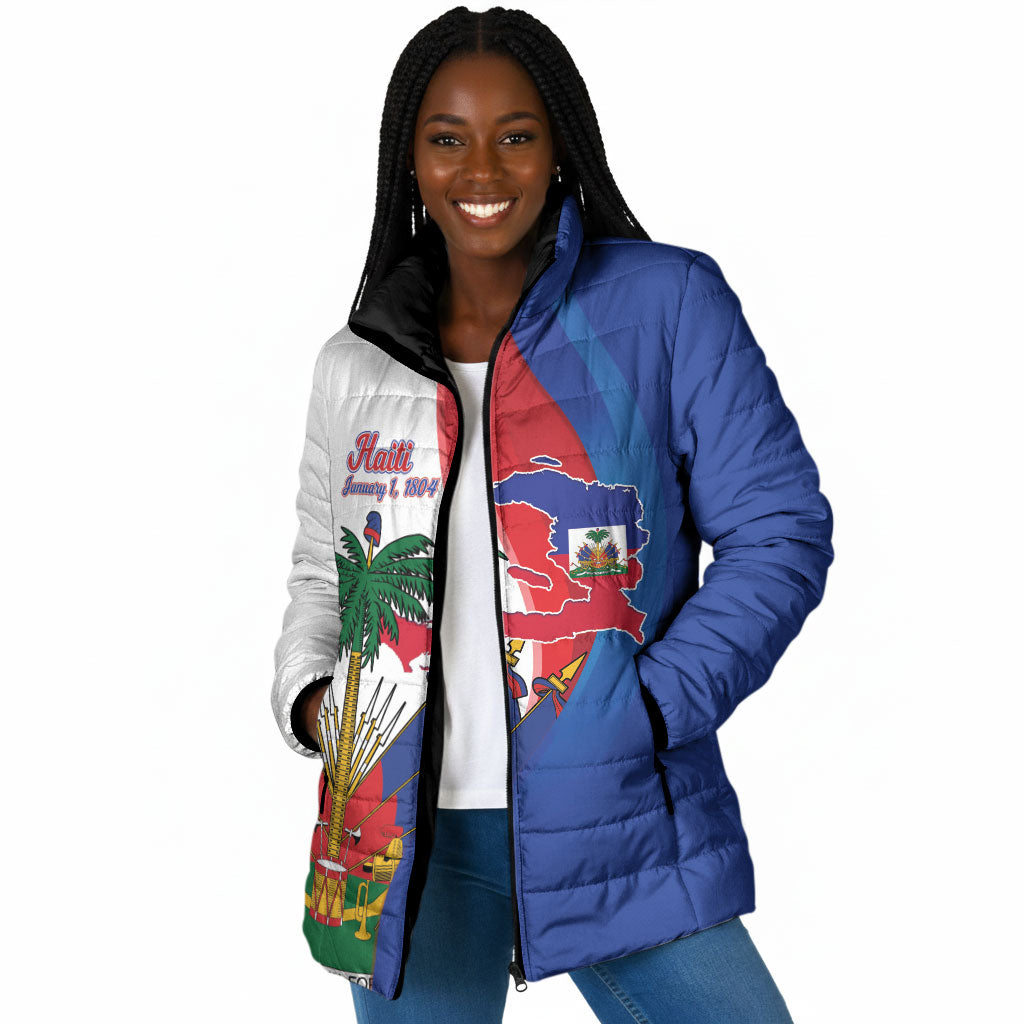 Haiti Independence Day Padded Jacket 1804 Viv Haiti Viv Libete
