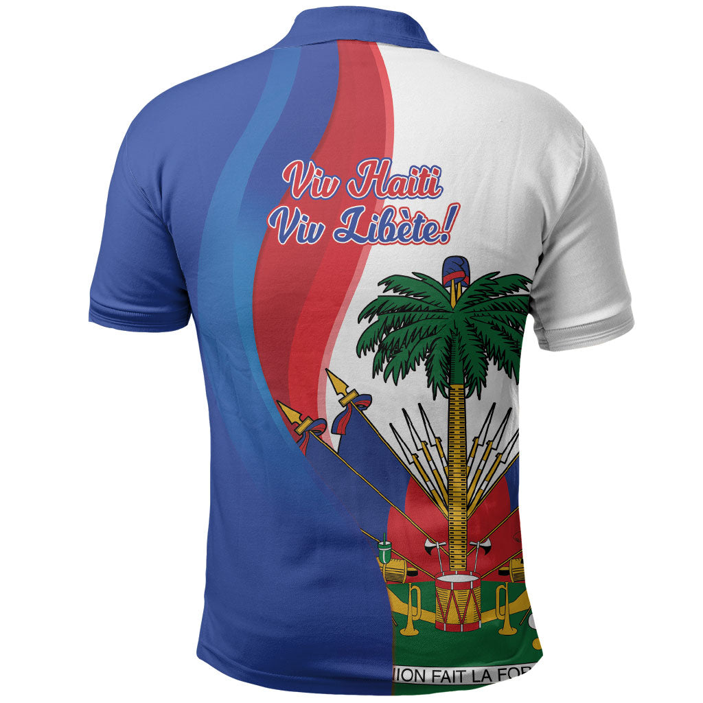 Haiti Independence Day Polo Shirt 1804 Viv Haiti Viv Libete
