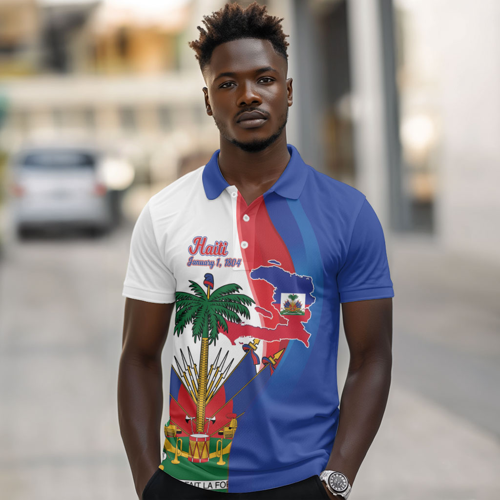 Haiti Independence Day Polo Shirt 1804 Viv Haiti Viv Libete