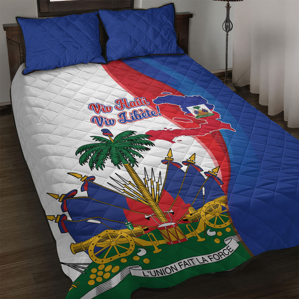 Haiti Independence Day Quilt Bed Set 1804 Viv Haiti Viv Libete