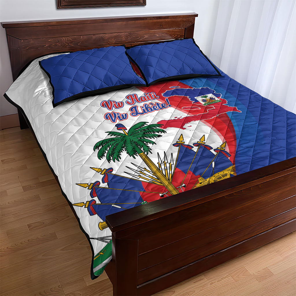 Haiti Independence Day Quilt Bed Set 1804 Viv Haiti Viv Libete