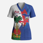 Haiti Independence Day Scrub Top 1804 Viv Haiti Viv Libete
