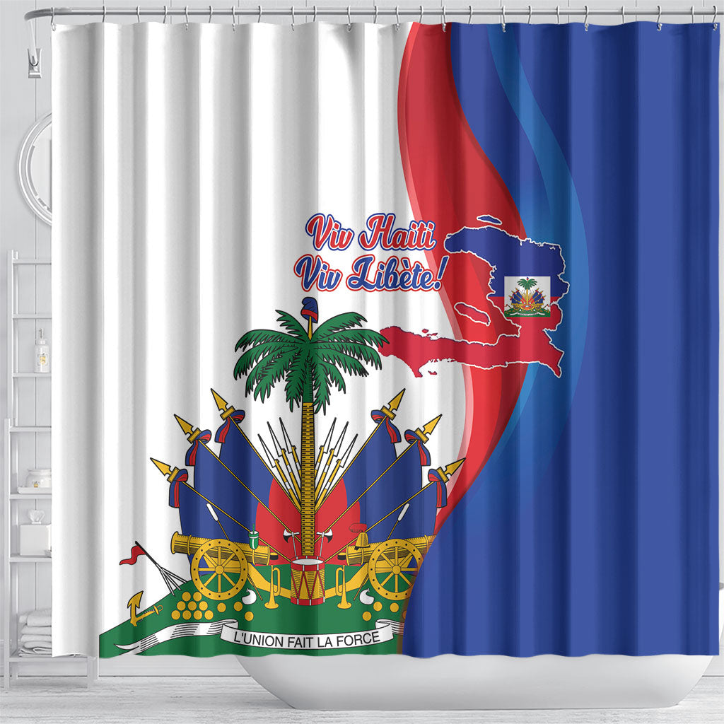 Haiti Independence Day Shower Curtain 1804 Viv Haiti Viv Libete