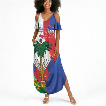 Haiti Independence Day Summer Maxi Dress 1804 Viv Haiti Viv Libete