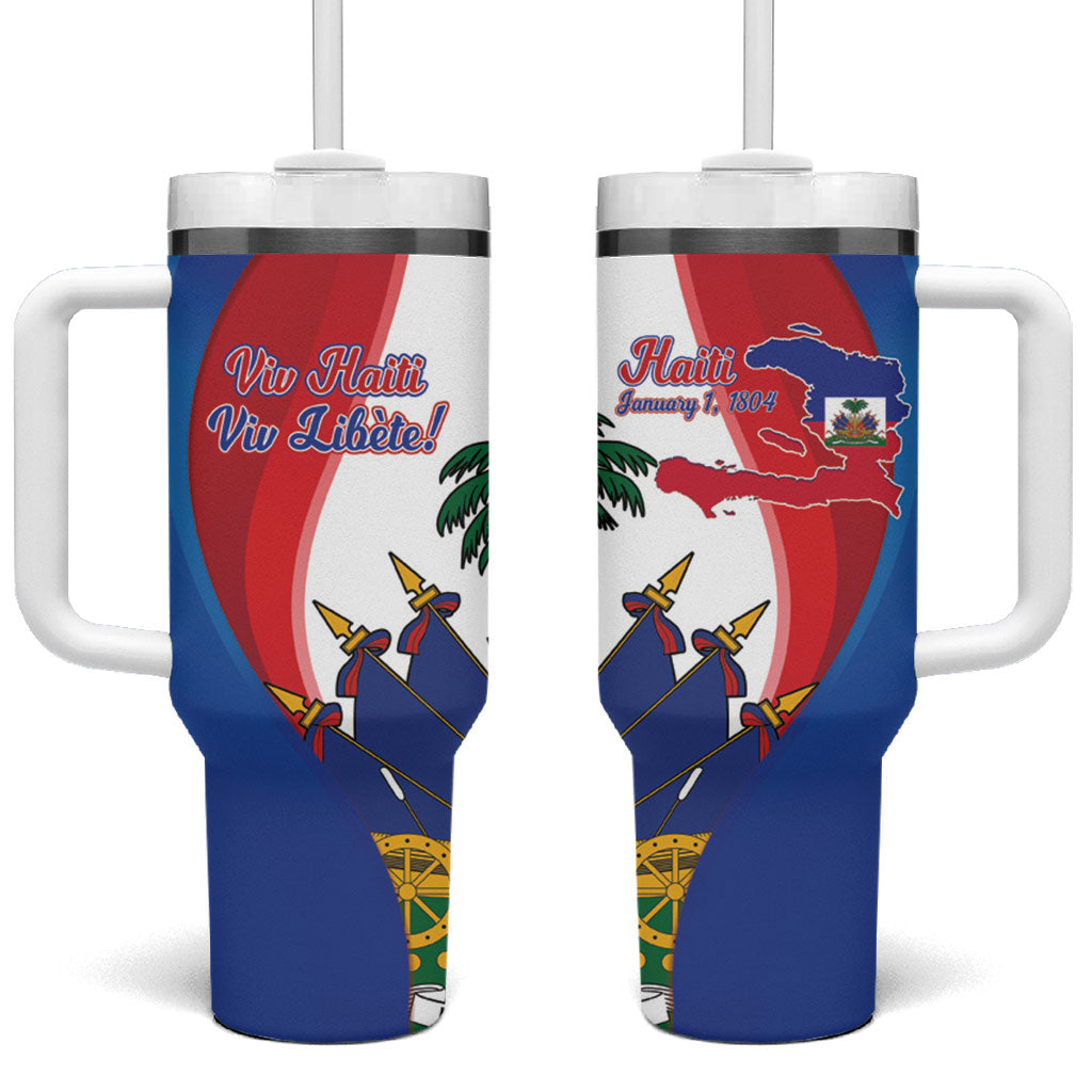 Haiti Independence Day Tumbler With Handle 1804 Viv Haiti Viv Libete