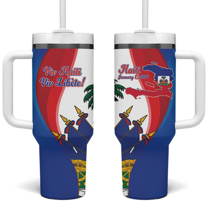 Haiti Independence Day Tumbler With Handle 1804 Viv Haiti Viv Libete