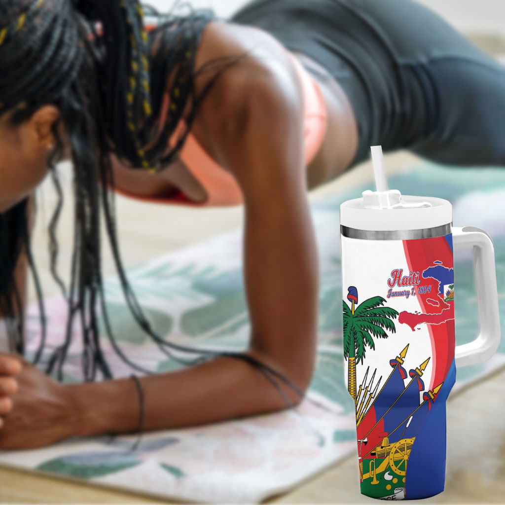 Haiti Independence Day Tumbler With Handle 1804 Viv Haiti Viv Libete