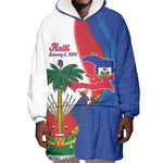 Haiti Independence Day Wearable Blanket Hoodie 1804 Viv Haiti Viv Libete