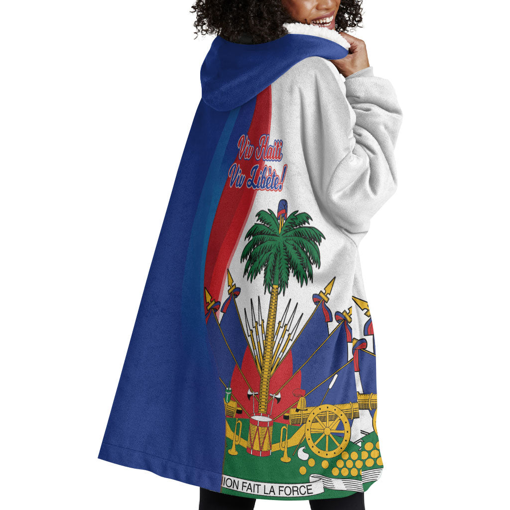 Haiti Independence Day Wearable Blanket Hoodie 1804 Viv Haiti Viv Libete