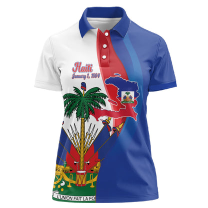 Haiti Independence Day Women Polo Shirt 1804 Viv Haiti Viv Libete