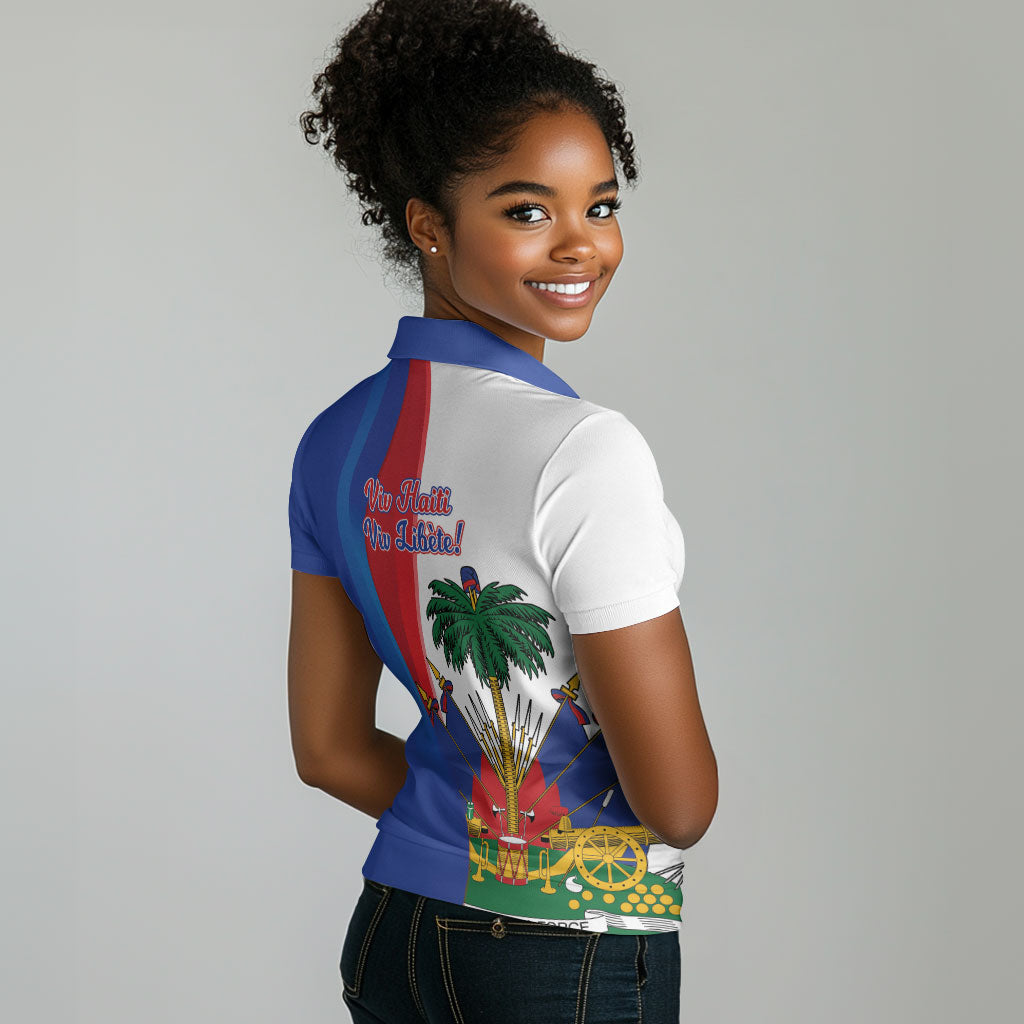 Haiti Independence Day Women Polo Shirt 1804 Viv Haiti Viv Libete