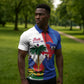 Haiti Independence Day Zipper Polo Shirt 1804 Viv Haiti Viv Libete