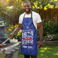 Personalized Haiti Football Apron Les Grenadiers Made History Once Again Blue Color