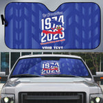 Personalized Haiti Football Auto Sun Shade Les Grenadiers Made History Once Again Blue Color
