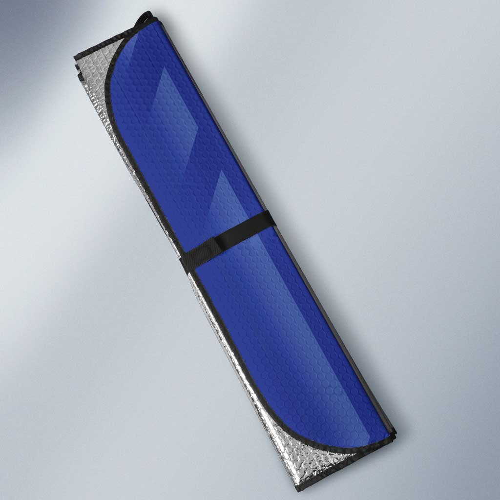 Personalized Haiti Football Auto Sun Shade Les Grenadiers Made History Once Again Blue Color