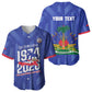 Personalized Afro Haiti Football Baseball Jersey Les Grenadiers Made History Once Again Blue Color LT14
