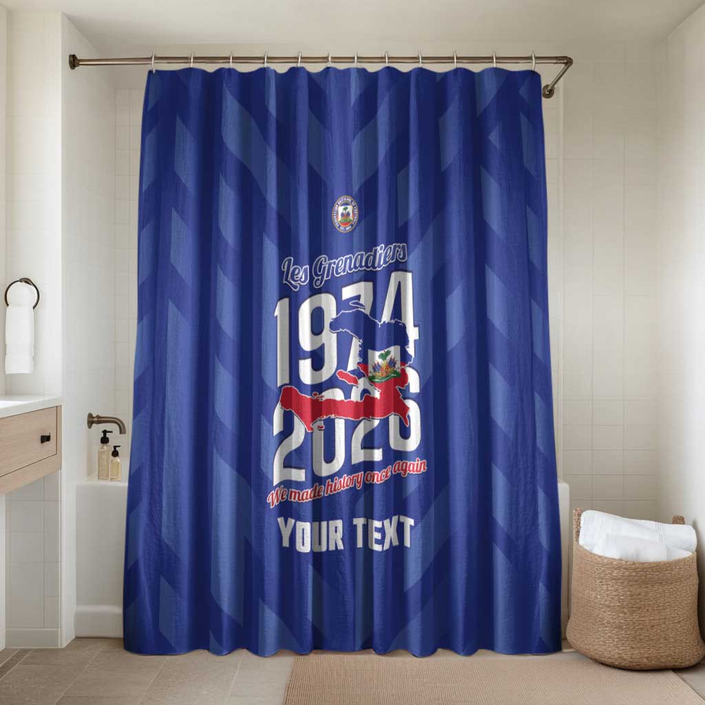 Personalized Haiti Football Bathroom Set Les Grenadiers Made History Once Again Blue Color