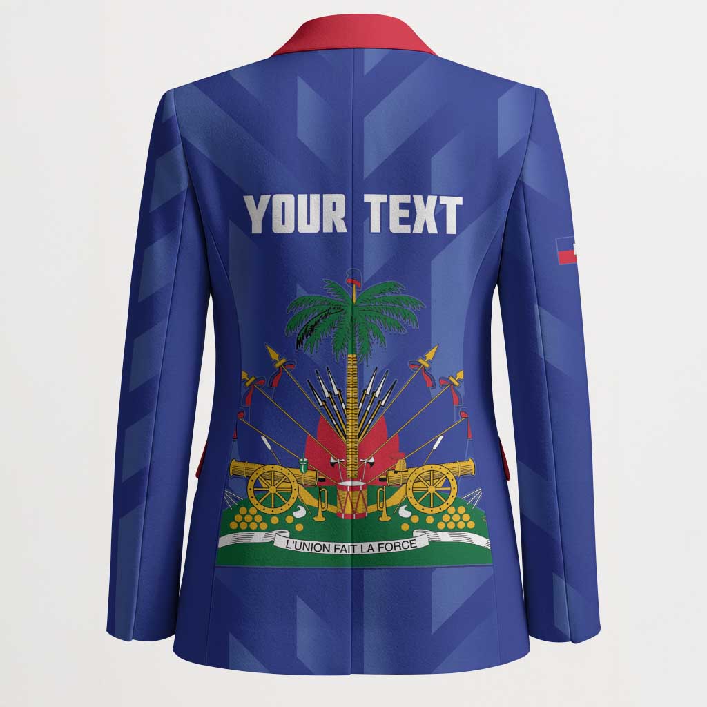 Personalized Haiti Football Blazer Les Grenadiers Made History Once Again Blue Color
