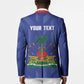Personalized Haiti Football Blazer Les Grenadiers Made History Once Again Blue Color