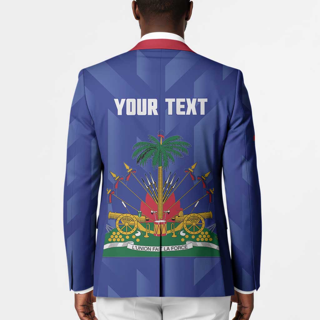 Personalized Haiti Football Blazer Les Grenadiers Made History Once Again Blue Color