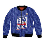 Personalized Afro Haiti Football Bomber Jacket Les Grenadiers Made History Once Again Blue Color - African Pride