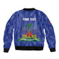 Personalized Afro Haiti Football Bomber Jacket Les Grenadiers Made History Once Again Blue Color - African Pride