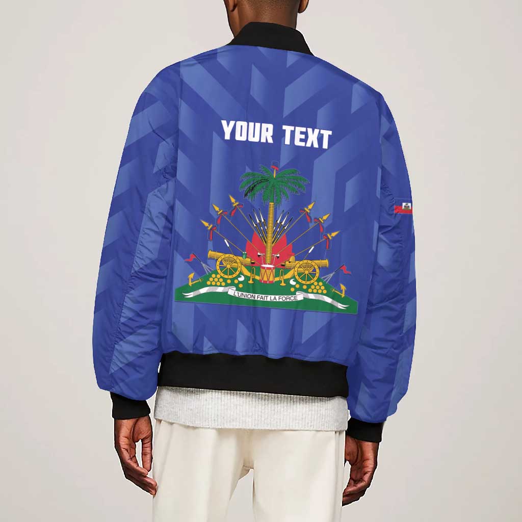 Personalized Afro Haiti Football Bomber Jacket Les Grenadiers Made History Once Again Blue Color - African Pride