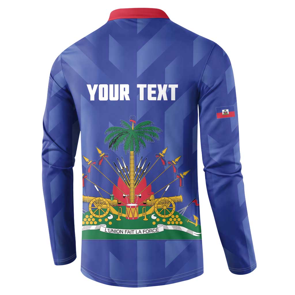 Personalized Haiti Football Button Sweatshirt Les Grenadiers Made History Once Again Blue Color