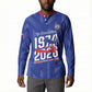 Personalized Haiti Football Button Sweatshirt Les Grenadiers Made History Once Again Blue Color