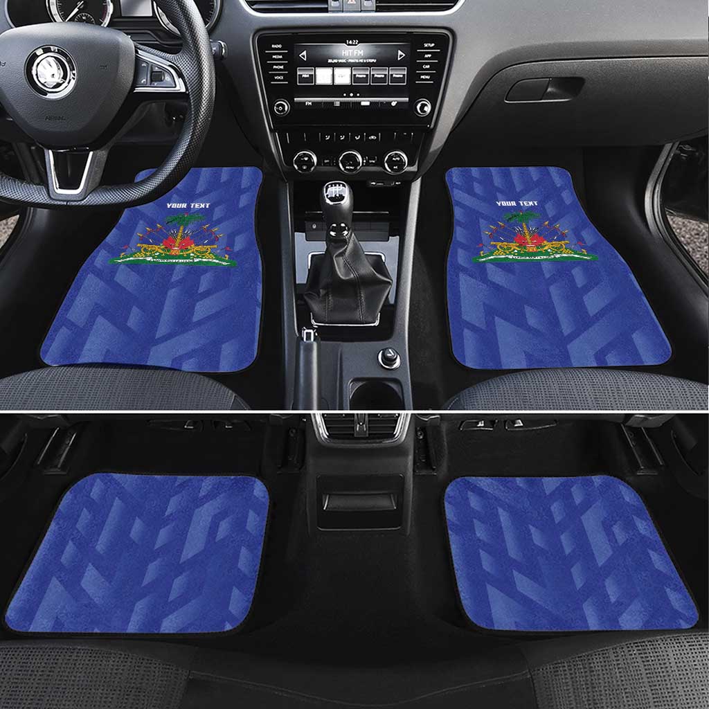 Personalized Afro Haiti Football Car Mats Les Grenadiers Made History Once Again Blue Color - African Pride