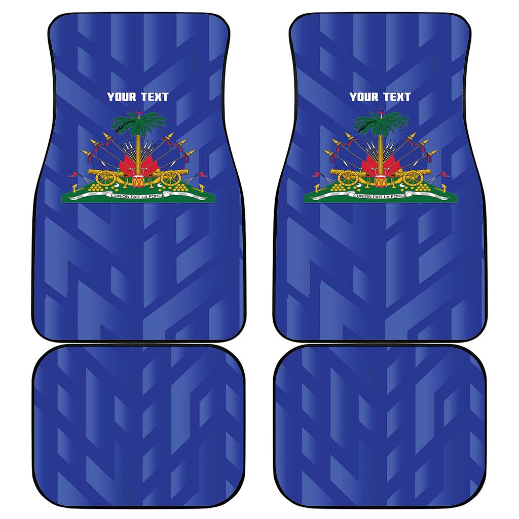 Personalized Afro Haiti Football Car Mats Les Grenadiers Made History Once Again Blue Color - African Pride
