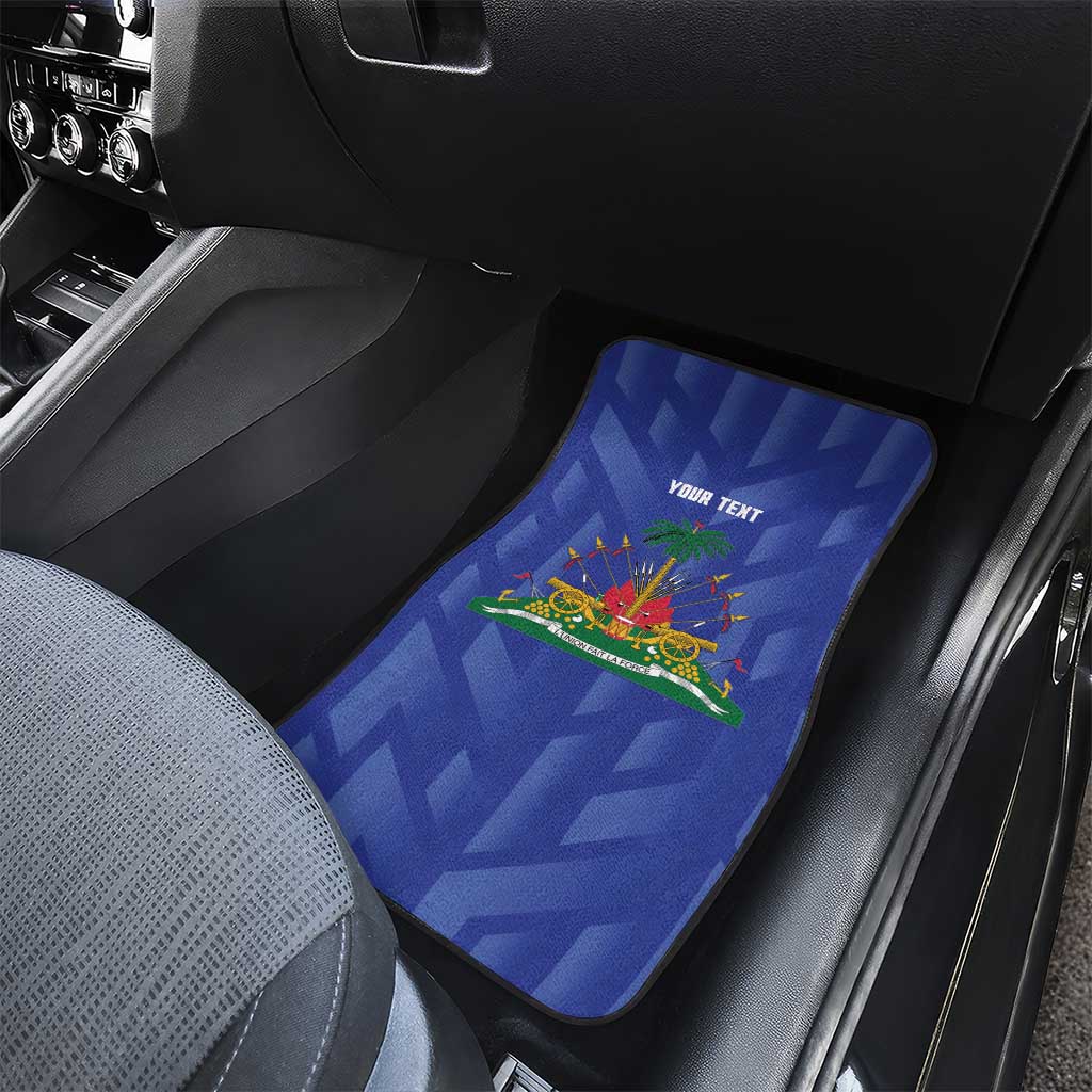 Personalized Afro Haiti Football Car Mats Les Grenadiers Made History Once Again Blue Color - African Pride