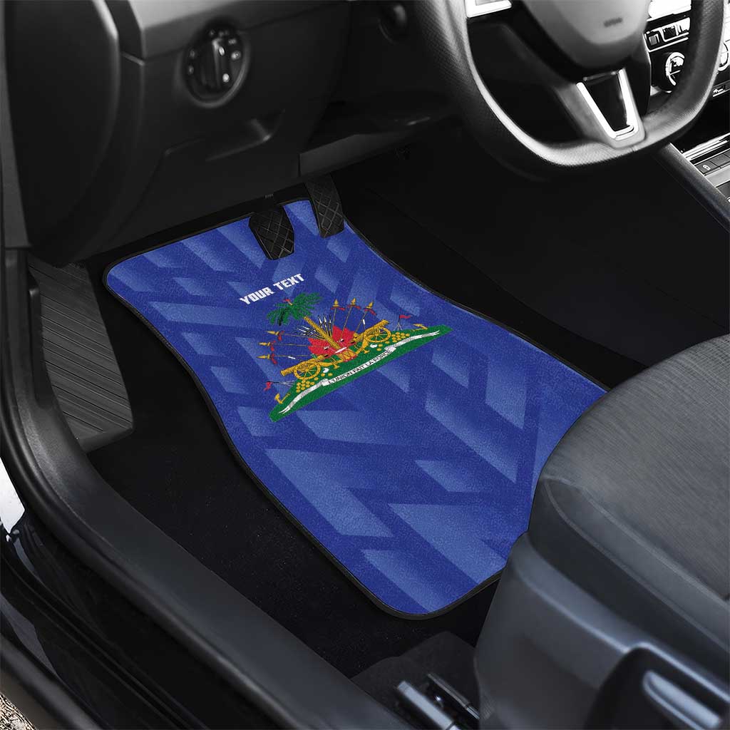 Personalized Afro Haiti Football Car Mats Les Grenadiers Made History Once Again Blue Color - African Pride