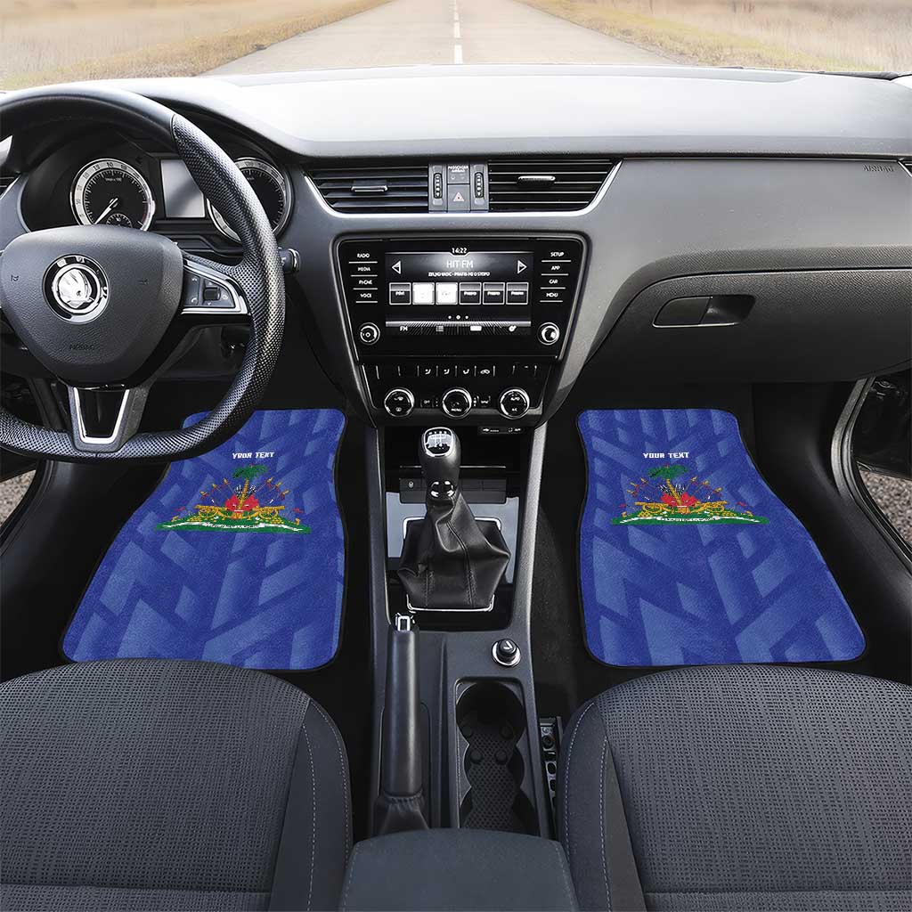 Personalized Afro Haiti Football Car Mats Les Grenadiers Made History Once Again Blue Color - African Pride
