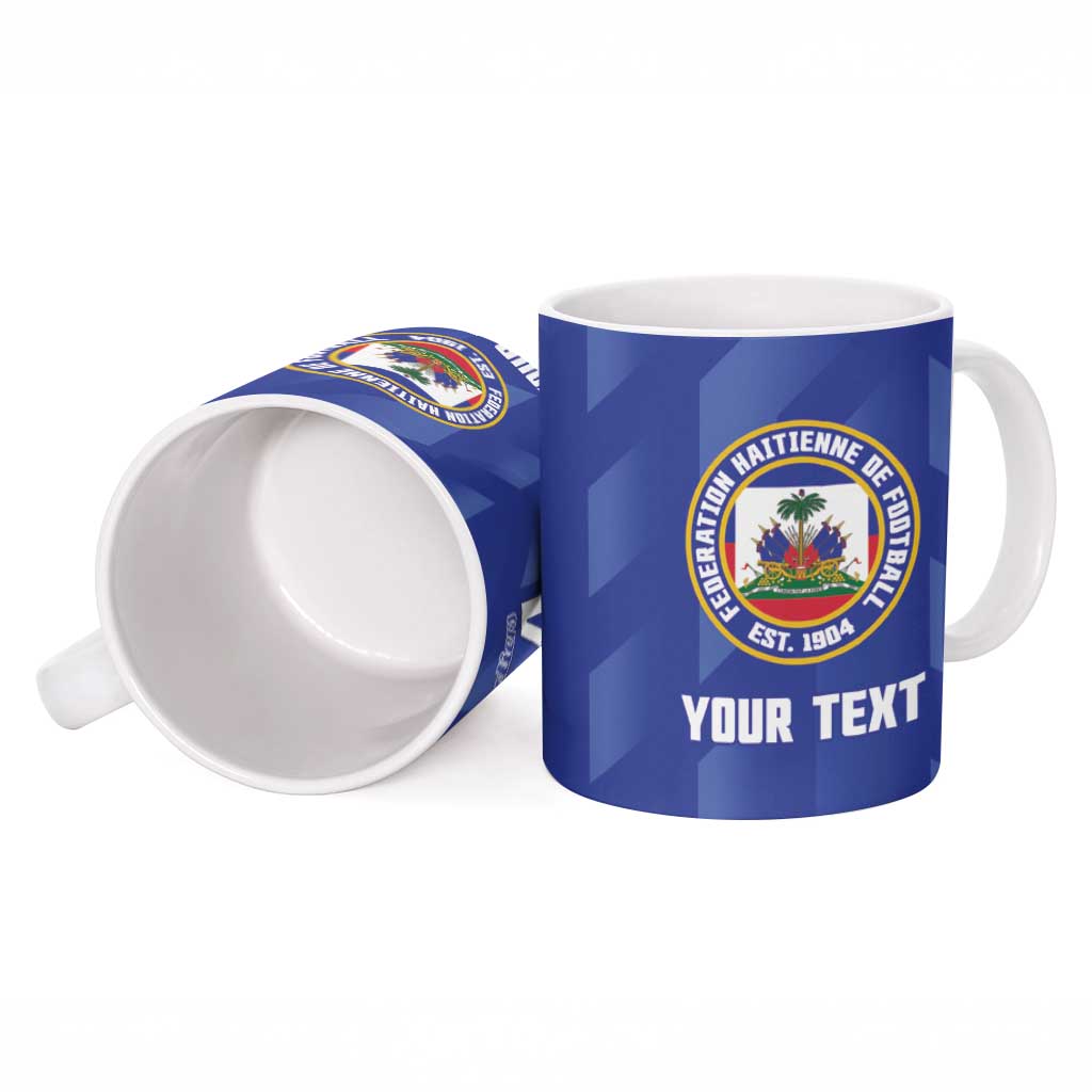 Personalized Haiti Football Ceramic Mug Les Grenadiers Made History Once Again Blue Color