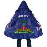 Personalized Haiti Football Cloak Les Grenadiers Made History Once Again Blue Color