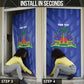 Personalized Haiti Football Door Cover Les Grenadiers Made History Once Again Blue Color